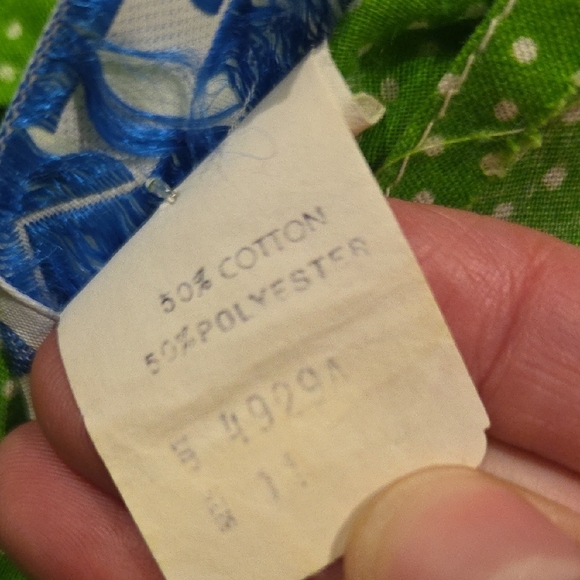 Vintage Green and Black Long Sleeve Dress - Picture 13 of 17